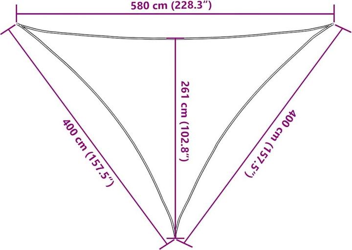 Image du produit VidaXL Voile d'ombrage (400 x 400 x 580 cm)