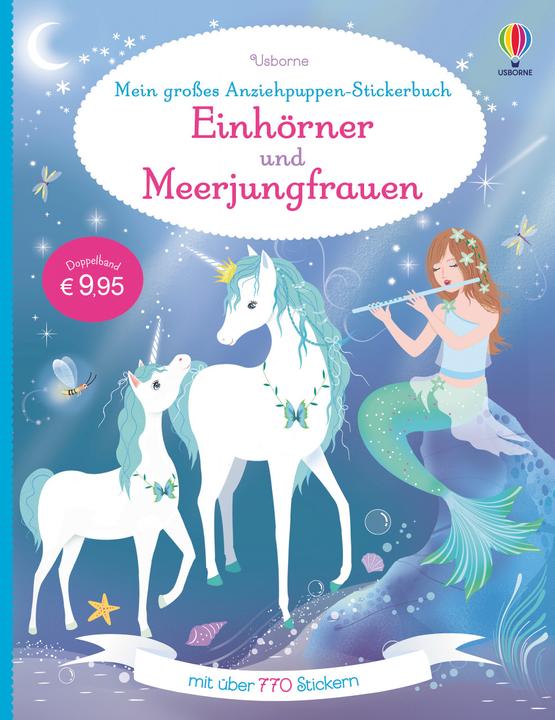 Actual product image My big dress up doll sticker book: unicorns and mermaids