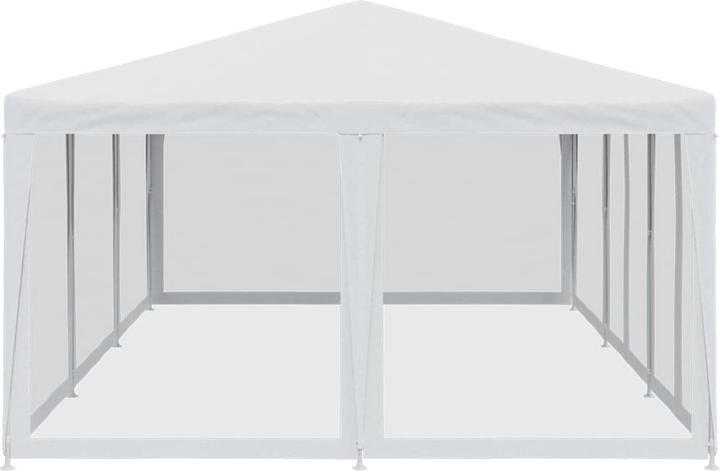 Actual product image VidaXL Partyzelt Pavillon Festzelt mit 10 Mesh-Seitenteilen Weiss 6x4m HDPE (600 cm, 400 cm)