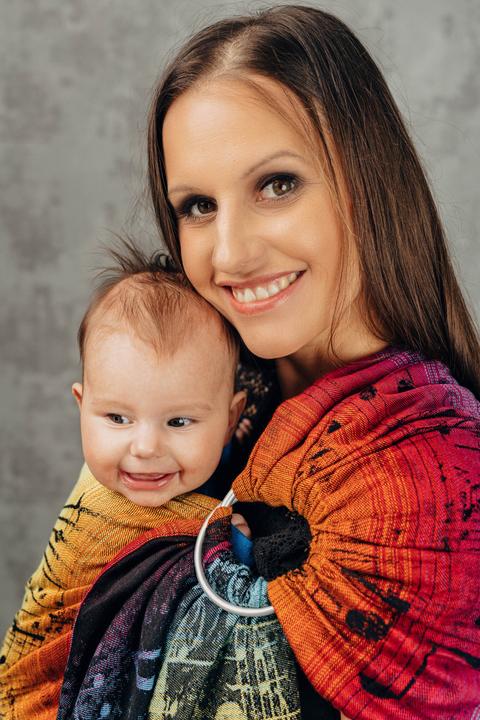 Actual product image Lennylamb Ringsling - Symphony Rainbow Dark (1.80 m)