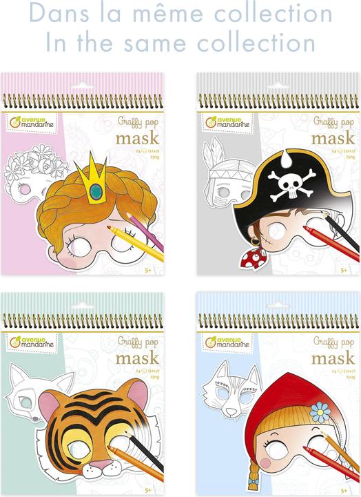 Image du produit Avenue Mandarine Livre de coloriage masques Graffy Pop
