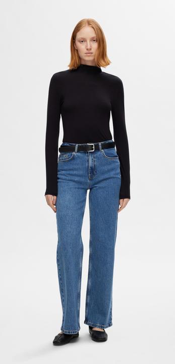 Actual product image Selected Femme Slfalice Hw Wide Long Wing Blu Jean Noos (W28/L32)