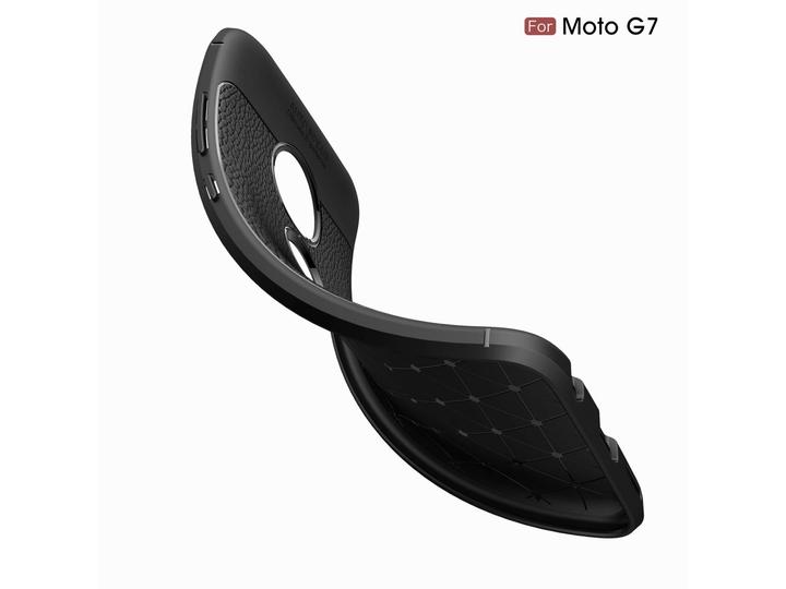 Actual product image Screenguard Motorola Moto G7 Plus Sleeve Leather Design TPU Cover (Motorola Moto G7 Plus)