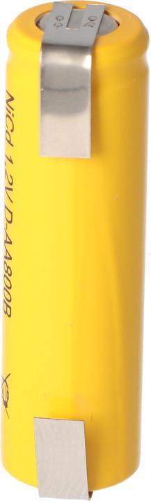 Produktbild AccuCell Akku Flat Top Mignon, AA mit Lötfahnen in U-Form (1 Stk., AA, 800 mAh)