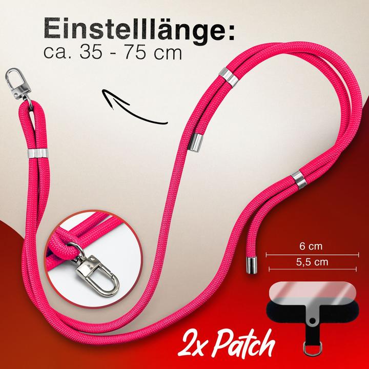 Image du produit Nalia HoldMe Lanyard Handykette – Universal Trageband für Smartphones - Verstellbar, Soft & Elastisch