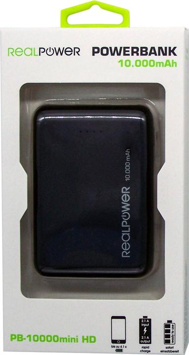 Immagine prodotto RealPower Ventilatore Mobile Bundle + PB-10000 mini HD (1200 mAh)