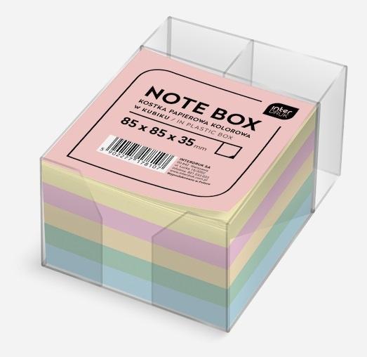 Produktbild Interdruk Colorful paper cube 85x85x35 mm in a cube loose sheets a plastic block holder /Stationery