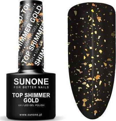 Sunne Sunone Top Shimmer No Wipe Hybrid Top Gold 5Ml