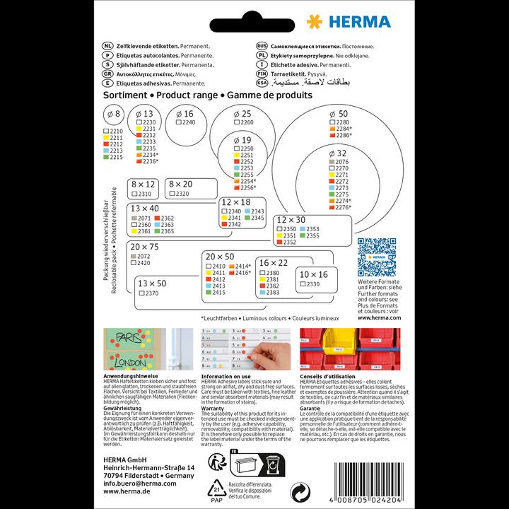 Actual product image Herma Multipurpose labels