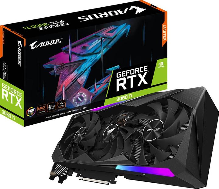 Actual product image Gigabyte GeForce AORUS RTX 3060 Ti Master (8 GB)