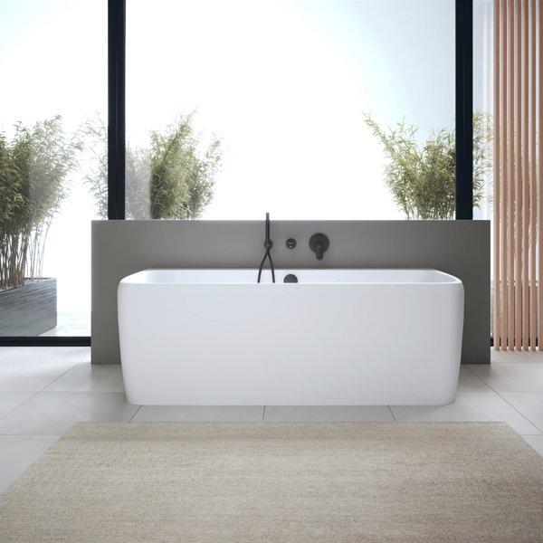 Produktbild Duravit Qatego Badewanne, Vorwand, 1800x800x600mm, DuraSolid, 2 Rückenschräge, Weiss Matt (90 cm, 180 cm)