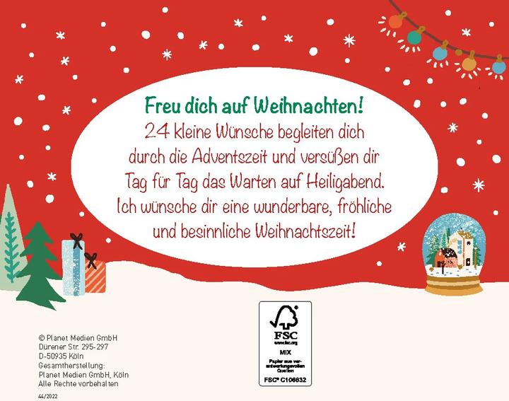 Actual product image 24 Advent wishes for you