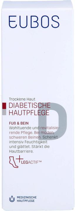 Eubos Diabetische Hautpflege Fuss + Bein, 100 ml Creme (Fussbad, 100 ml)