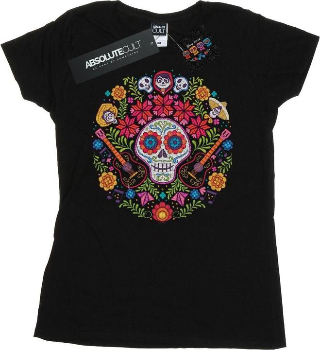 Immagine prodotto Disney Coco Embroidered Skull Print Maglietta Donna (XL)