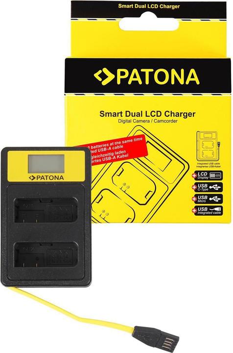 Actual product image Patona Charger Smart Dual LCD USB Nikon battery EN-EL14 (Charger)
