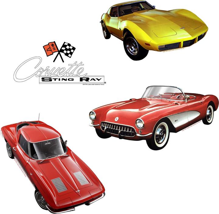 Produktbild Chevrolet Aufkleber Corvette Deluxe 50erPack Vinyl