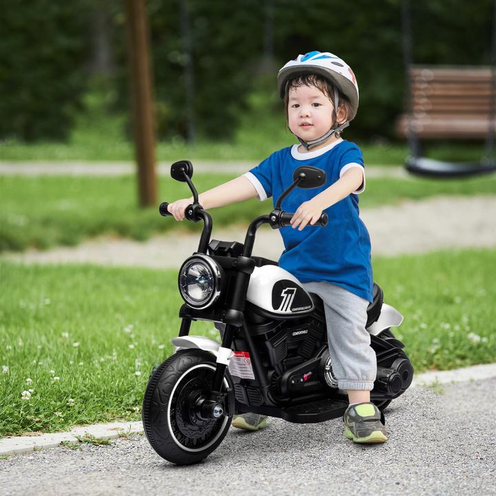 Immagine prodotto Homcom Elektromotorrad Kunststoff, Metall Weiss+Schwarz (6 V)