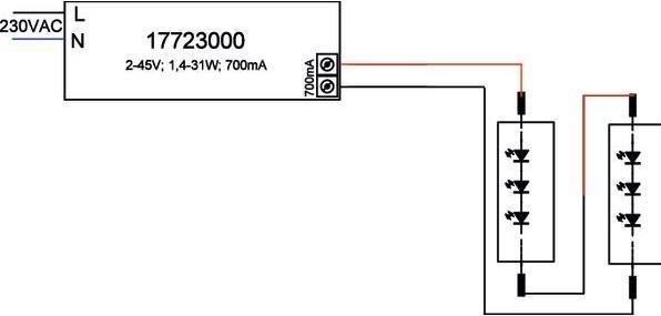 Actual product image Brumberg LED control gear 700mA 1.4-31W not dimmable