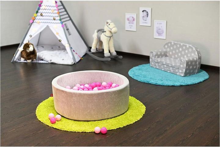 Image du produit Knorrtoys Piscine à balles soft - "Grey" - 300 balles rose soft