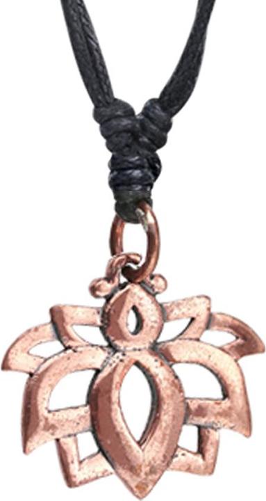 Immagine prodotto Star Piercing Collana nera con ciondolo in oro rosa a forma di fiore di loto (senza ottone, Rame)