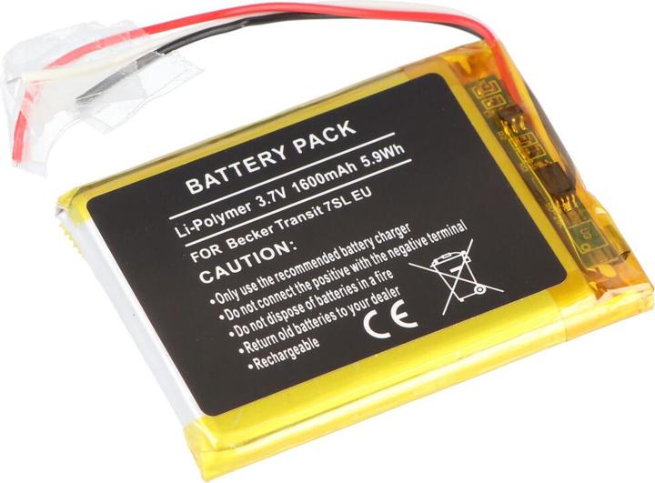 Immagine prodotto AccuCell Batteria adatta al dispositivo di navigazione Becker Transit 7SL UE Li-Polymer 3.7V 1600mAh 5.9Wh