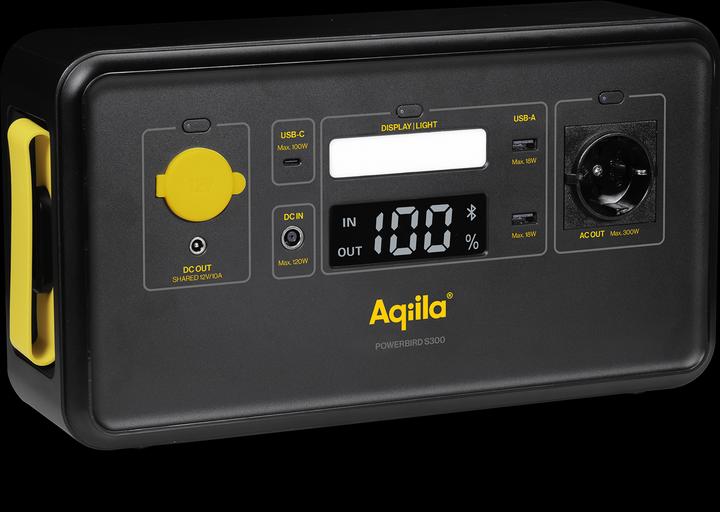Actual product image Aqiila Powerbird S300 Powerstation LiFePO 4 Black, Yellow (294 Wh, 8.40 kg)
