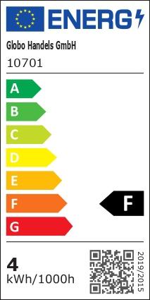Energy Label Globo LED illuminant (G9, 4 W, 400 lm, 1 x, F)