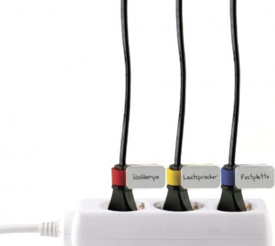 Produktbild Label-the-cable kleine Klettbinder mit Etikette (Klettkabelbinder, 90 mm, 10 Stk.)