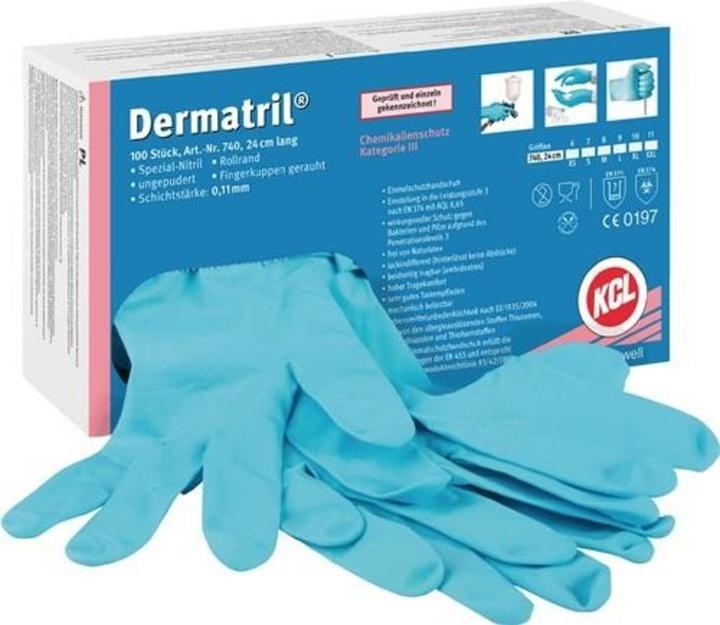 Produktbild KCL Einweg-Nitril-Handschuhe Dermatril 740 (10)