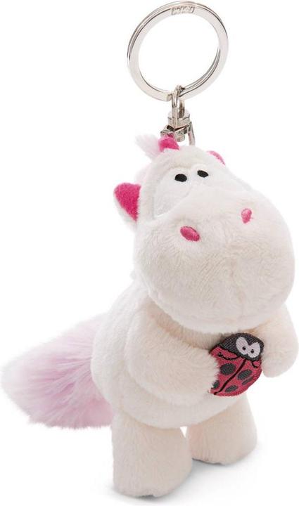 Actual product image NICI GREEN key ring unicorn Theodor with ladybird white 10cm