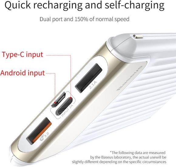 Immagine prodotto Baseus Sottile Digitale (10000 mAh, 37 Wh)