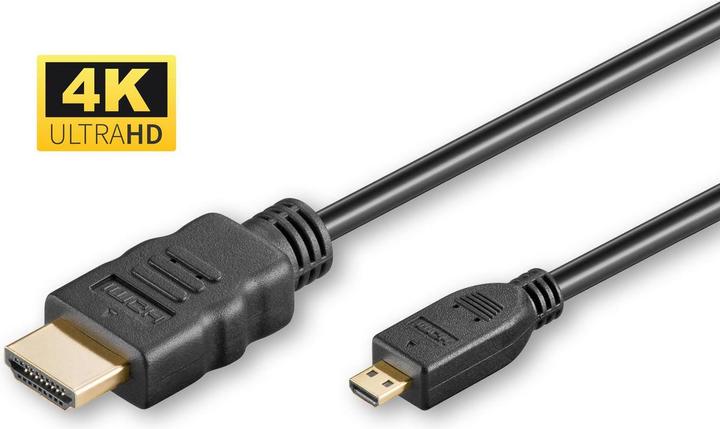 Actual product image MicroConnect micro HDMI (Typ D) — HDMI (Typ A) (2 m, HDMI)