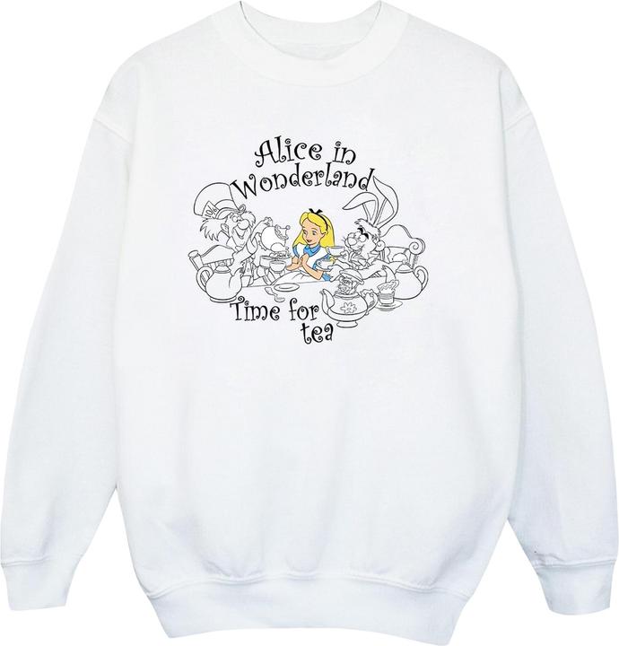 Disney Mädchen Alice im Wunderland Zeit Tee Sweatshirt