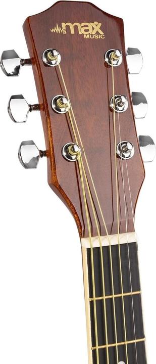 Produktbild Max Westerngitarre SoloJam Set Dark Natural (Akustik Gitarren Set, Palisander, Linde)