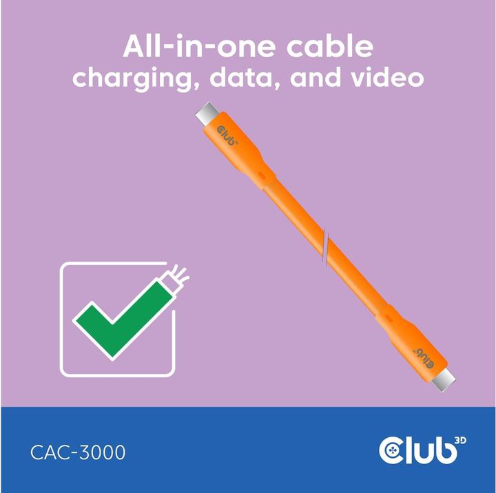 Productafbeelding Club 3D USB C — USB C (2 m, USB 4.0)