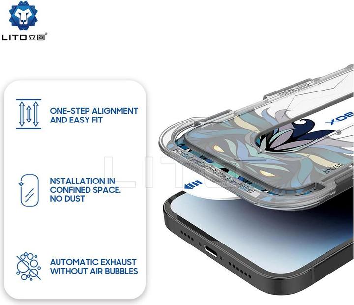 Actual product image Lito MatteGuard incl. installation tool (1 Piece, Apple iPhone 15)