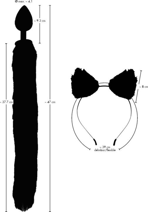 Actual product image Bad Kitty Pet Play Plug & Ears