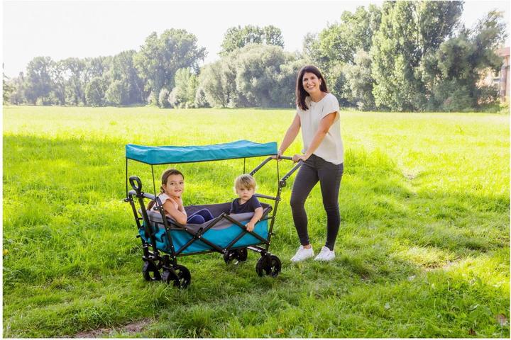 Produktbild Outdoor Active Bollerwagen "Petrol" mit Dach, faltbar