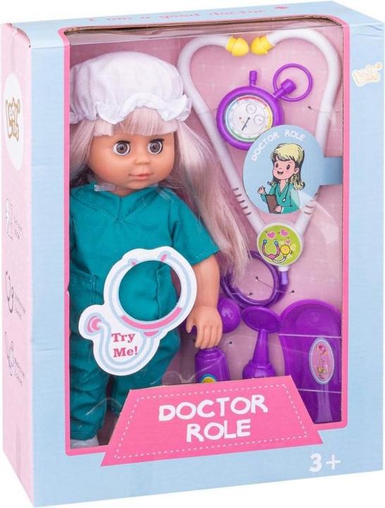 Produktbild Perletti doktor-puppe 12 geräusche mit zubehör bonnie 31 cm