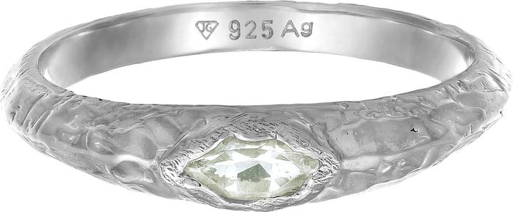 Actual product image Haze & Glory Ring Amethyst Light Green Rough Structure 925 Sterling Silver (52, 925 Silver)