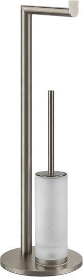 Immagine prodotto Gessi Emporio Stand con portarotolo e set scopino in vetro satinato, 38935