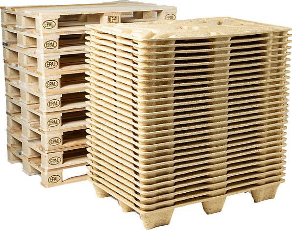 Immagine prodotto kaiserkraft Pallet in legno pressato terra, marrone, lungh. x largh. 800 x 600 mm, 3000 kg.