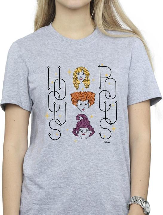 Actual product image Disney Womens/Ladies Hocus Pocus Faces Cotton Boyfriend T-Shirt (XL)