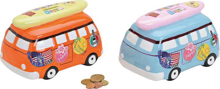 Actual product image Roost Savings bank car vacation 10012684 colored 16x11x11cm (16 x 11 x 11 cm)