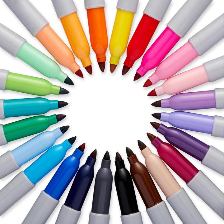 Produktbild Sharpie Permanent Marker Set ”Peacock” (Mehrfarbig, 1 mm, 28 x)