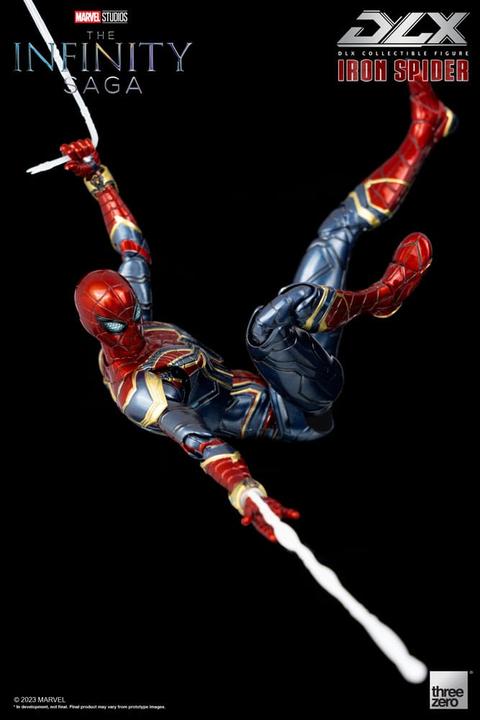 Actual product image ThreeZero Infinity Saga figurine 1/12 DLX Iron Spider 16 cm