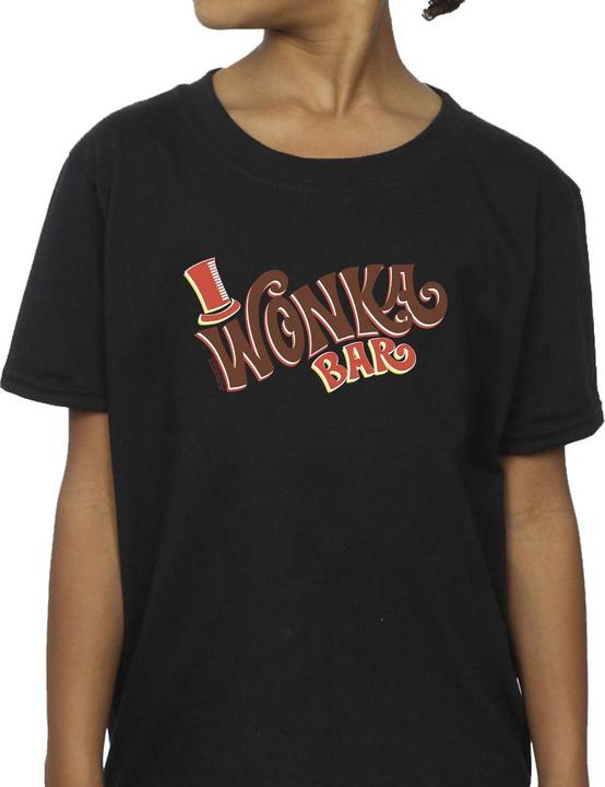 Immagine prodotto Willy Wonka & the Chocolate Factory Bar Logo Maglietta Ragazze (140, 146)