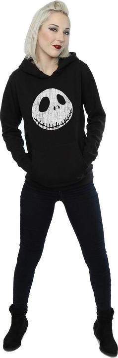 Immagine prodotto Disney Nightmare Before Christmas Jack Cracked Face Felpa con Cappuccio Donna (XL)