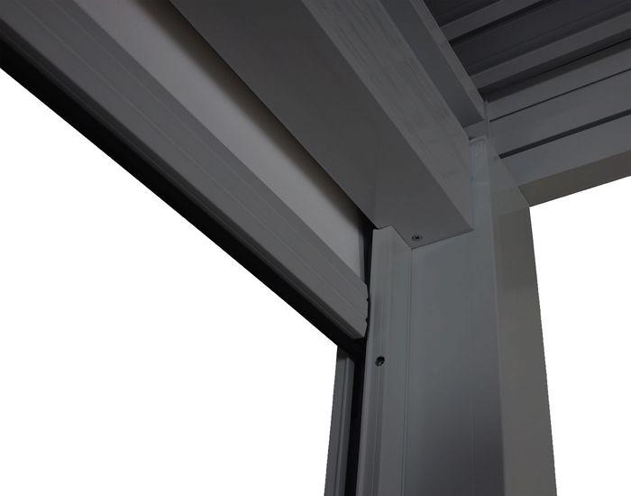 Produktbild Mendler Pergola HWC-L46, 11cm-Alu-Gestell, sturmfest 3x3m, anthrazit (300 cm, 300 cm)