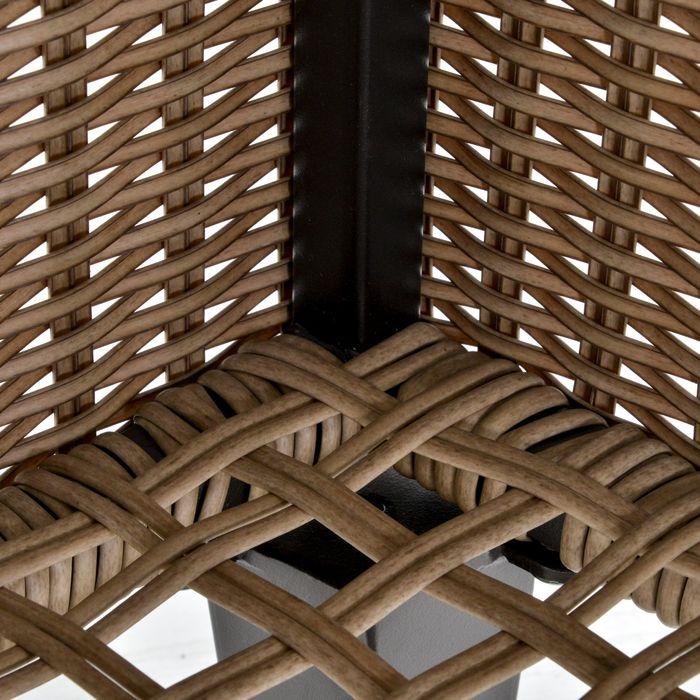 Actual product image Swisshandel24 Polyrattan side table garden coffee table garden table balcony table extendable steel khaki 103 x